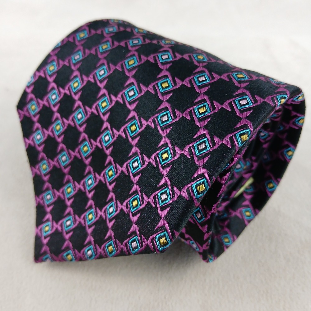 Judson Wade‎ 4x60 Mens Tie Silk Geometric Textured